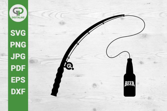 Download Fishing Rod SVG Bottle Beer SVG - Svg Collection