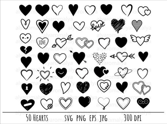 Download Hearts Clip Art Outline Svg - Svg Collection