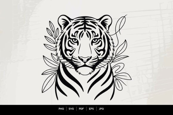 Download Tiger Face Line Art SVG - Svg Collection