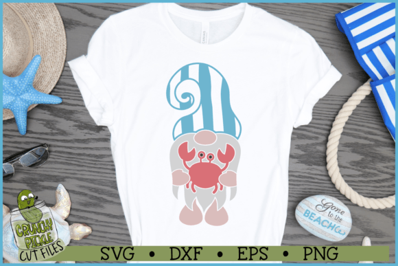 Download Beach Gnome with Crab SVG - Svg Collection