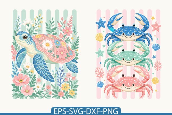 Download Sea Turtle &amp; Crab SVG Bundle, Summer SVG - Svg Collection