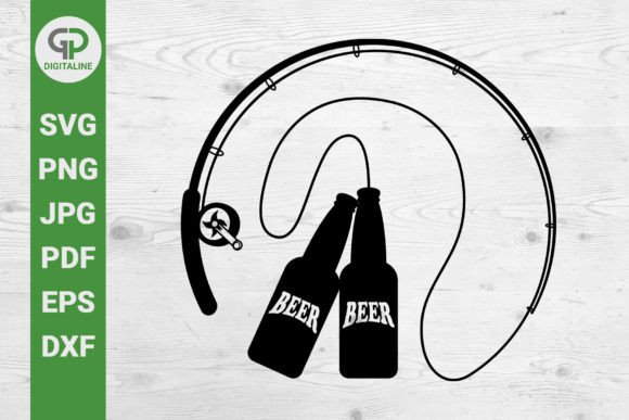 Download Fishing Beer SVG Circle Fishing Rod SVG - Svg Collection