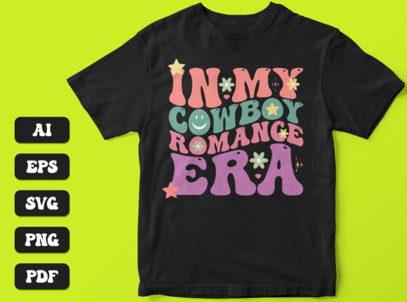 Download In My Cowboy Romance Era Wavy Svg T-shir - Romance Collection