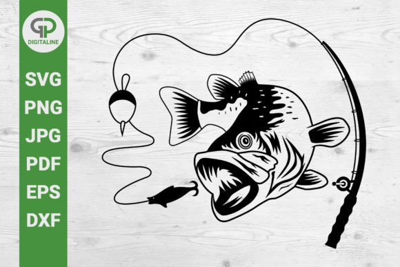 Download Bass Fish SVG Fishing Rod SVG - Svg Collection