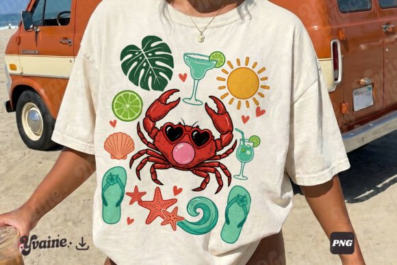 Download Funny Summer Crab Coastal Beach SVG PNG - Svg Collection