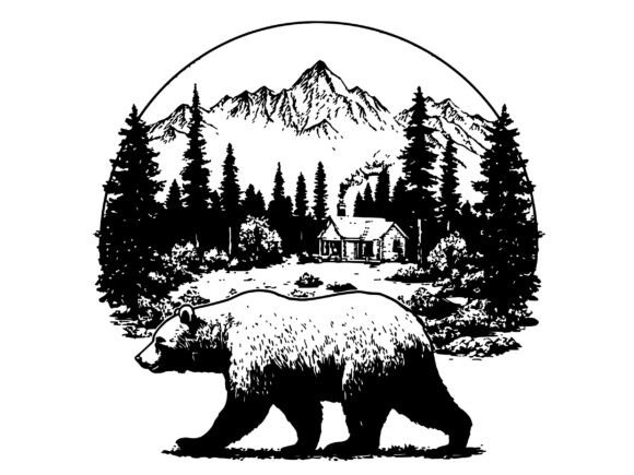 Download Bear Lake Cabin SVG Scene - Svg Collection