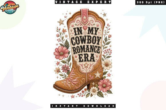 Download In My Cowboy Romance Era Patchwork PNG - Romance Collection