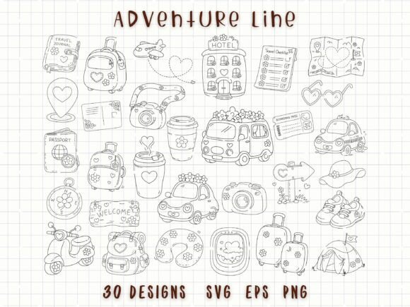 Download Travel Clipart SVG Adventure Doodle - Svg Collection