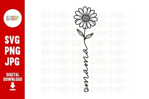 Download Mama Daisy Flower Line Art SVG - Svg Collection