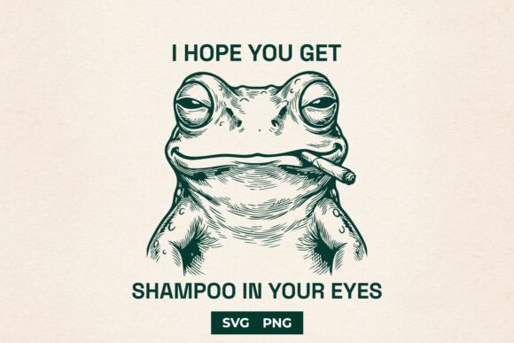 Download Funny Smoking Frog Shampoo in Eyes SVG - Svg Collection