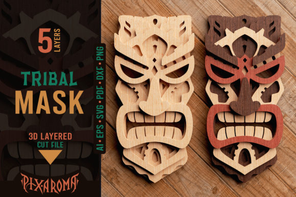 Download Tribal Mask 3D Layered SVG Cut File - Svg Collection