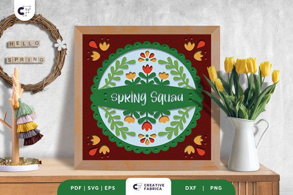Download Spring Squad 3D Shadow Box Paper Cut SVG - Svg Collection