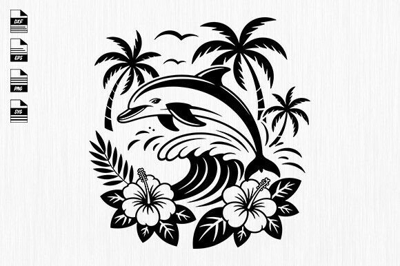 Download Sunset Dolphin Ocean Svg - Svg Collection