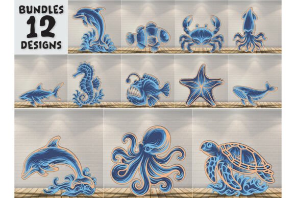 Download Ocean Animals Laser Cut SVG - Marine - Svg Collection
