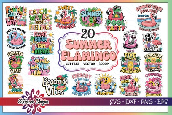 Download Summer Flamingo SVG Bundle - Svg Collection