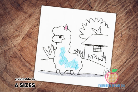 Download Alpaca on Green Field Quick Stitch - Quick stitch Collection