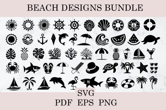 Download Beach Svg Bundle Summer Outline Clipart - Svg Collection