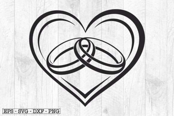 Download Wedding Rings Heart SVG - Love Marriage - Svg Collection