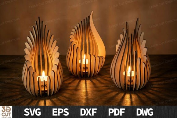 Download Flame Lantern Bundle SVG Laser Cut - Svg Collection