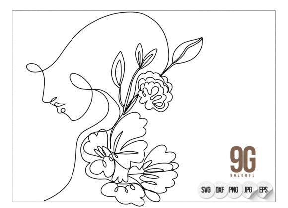 Download Abstract Woman Face Drawing One Line Svg - Svg Collection