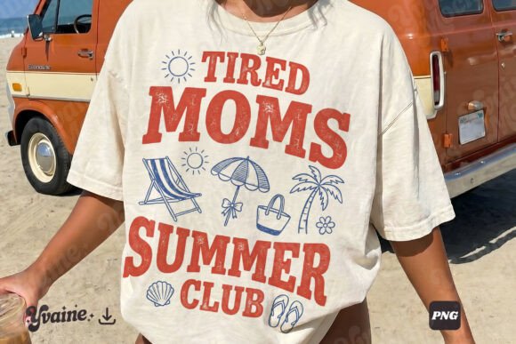 Download Tired Moms Summer Club Beach SVG PNG - Svg Collection