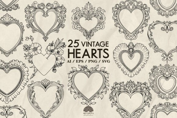 Download Vintage Hearts Svg Bundle - Svg Collection
