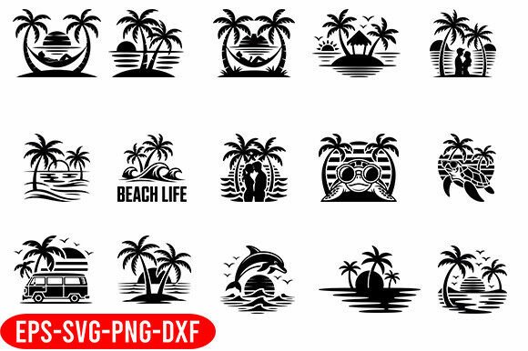 Download Tropical Beach SVG Bundle,Beach Life SVG - Svg Collection