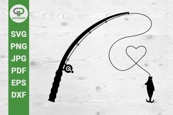Download Fishing Rod SVG Love Fish SVG Heart SVG - Svg Collection