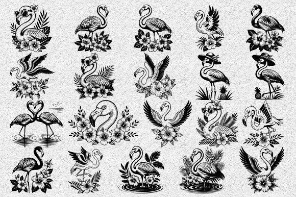 Download Flamingo SVG Bundle, Flamingo Clipart - Svg Collection