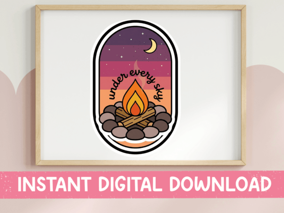 Download Under Every Sky Campfire Badge SVG - Premium Resources